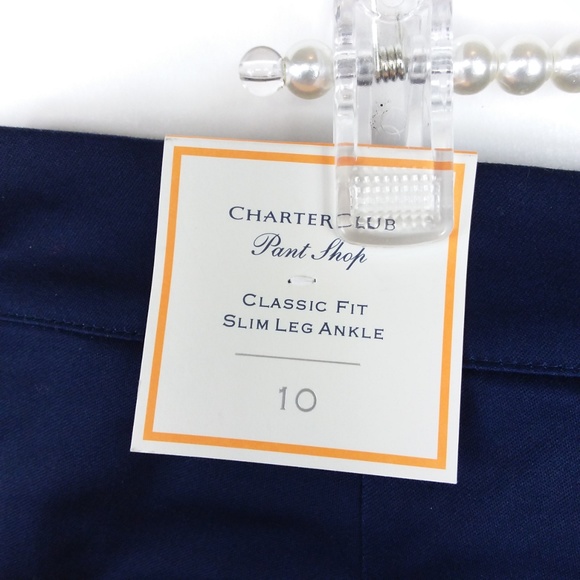 Charter Club Pants Zippered Pockets NWT- 4/O - Picture 5 of 5